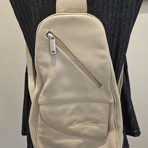 Tan Leather Backpack with Ergonomic Design